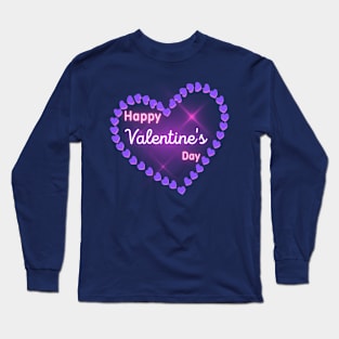 Happy Valentine's Day.Heart of Love Long Sleeve T-Shirt